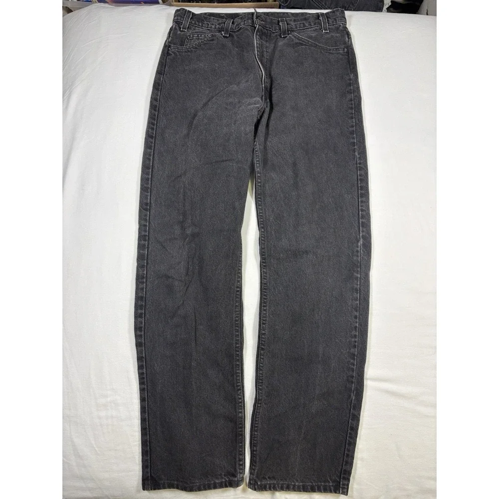 Vintage 90s Levis 505 Orange Tab Made in USA Jeans Mens 34x32 Faded Black 1994